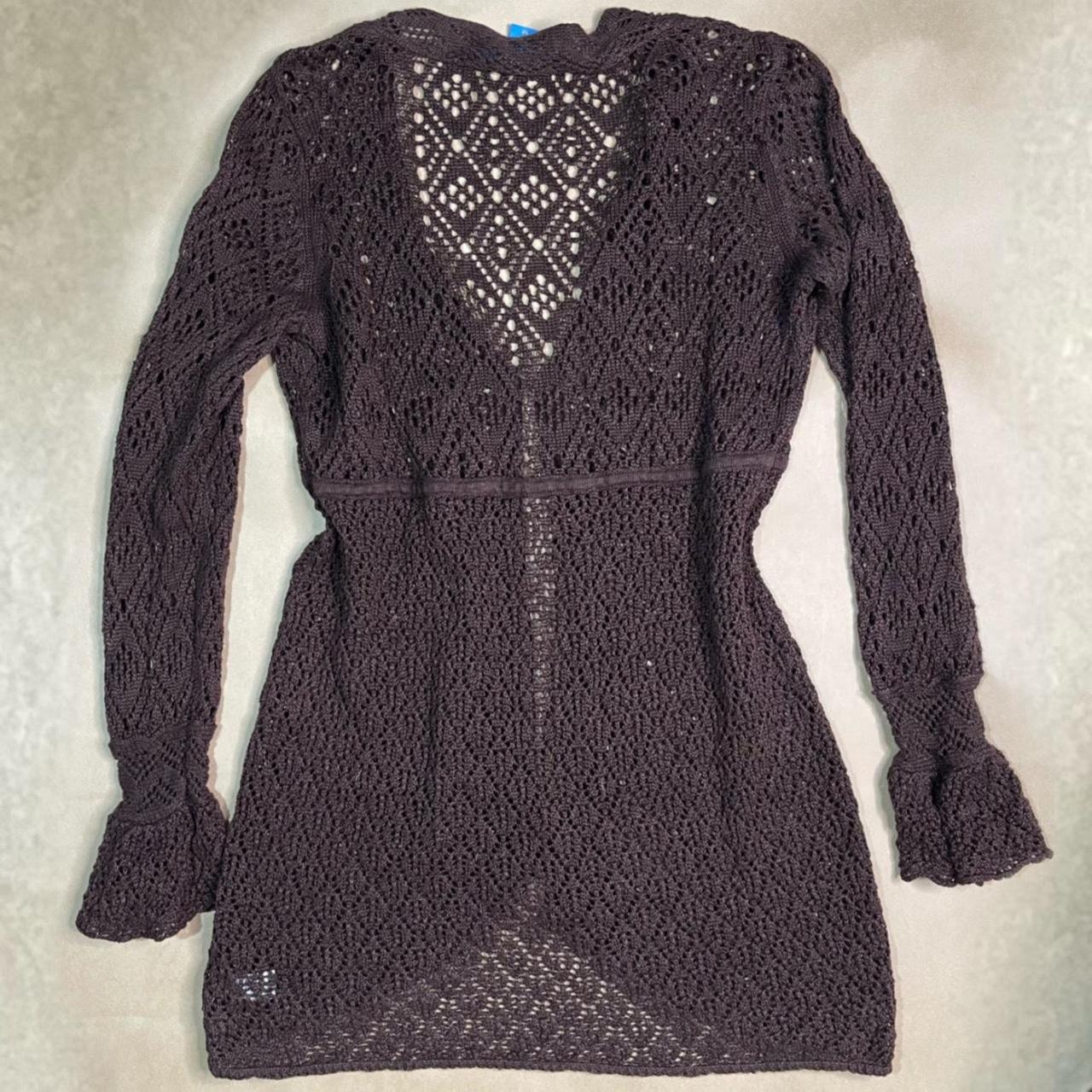 Fairycore crochet cardigan Brown crochet cardigan... Depop