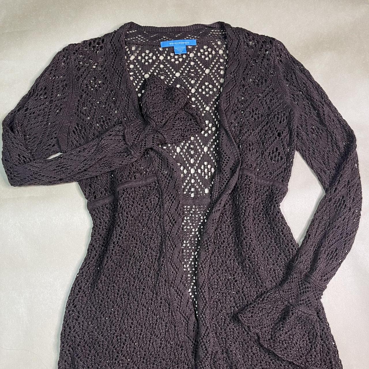 Fairycore crochet cardigan Brown crochet cardigan... Depop