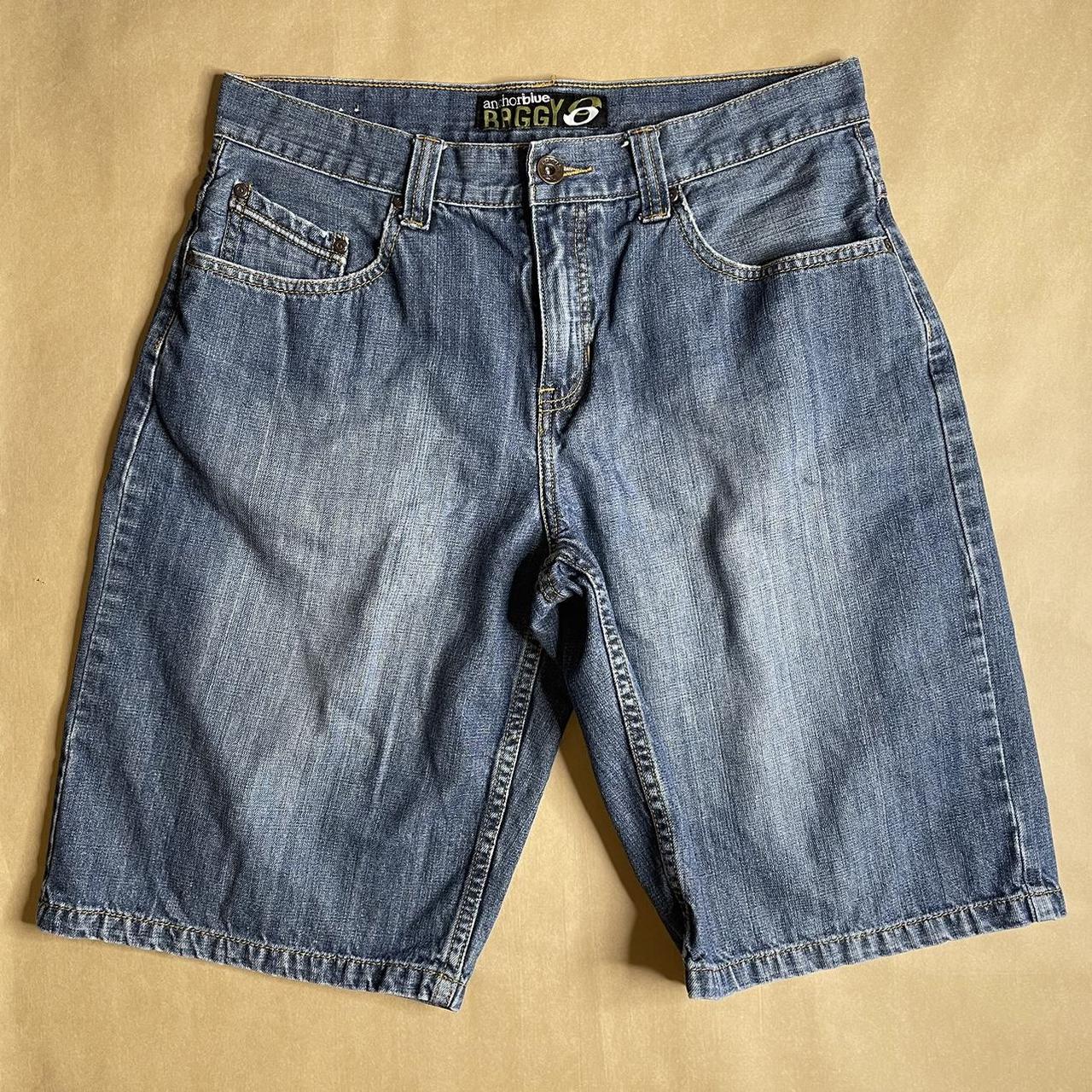 Anchor Blue baggy jorts Midblue color with NORMAL... Depop