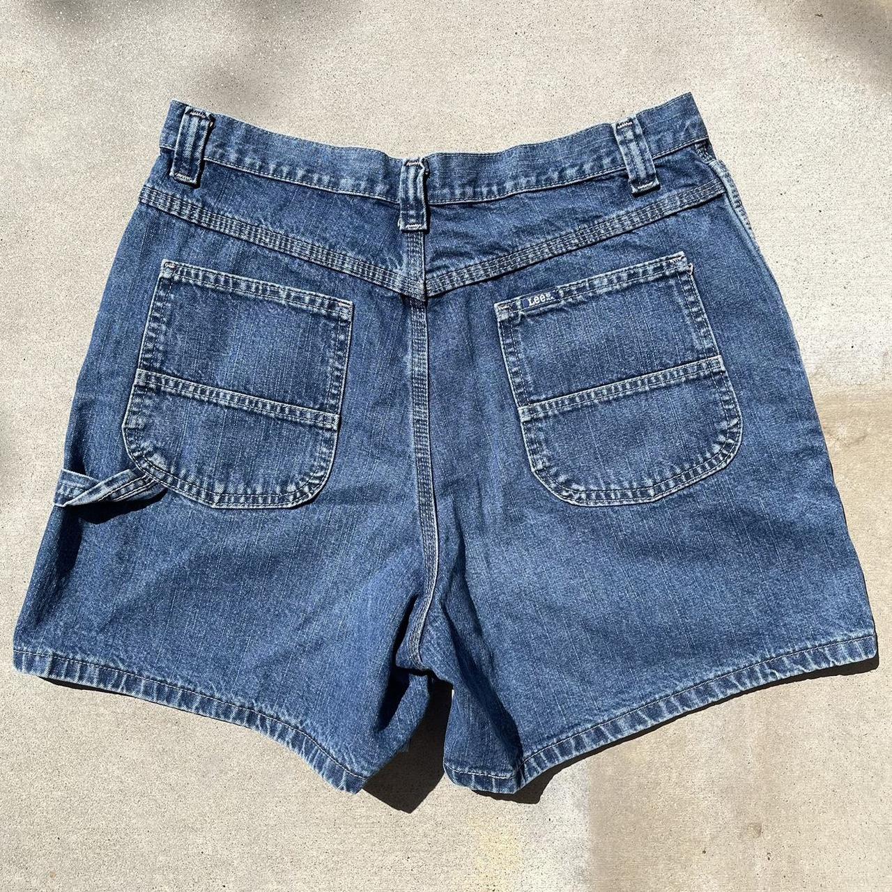 Granola Girl jorts Vintage Lee jorts mid/dark blue... - Depop