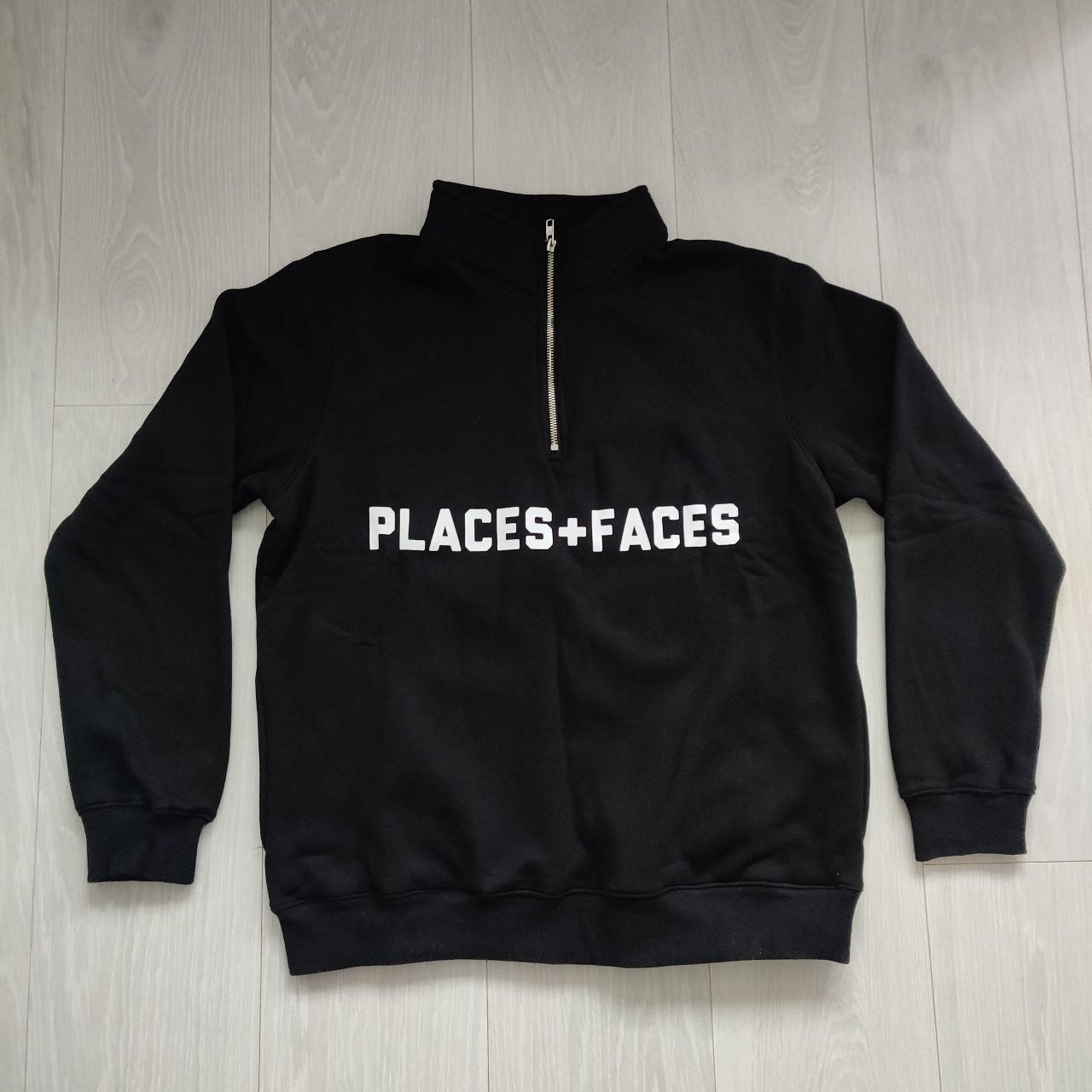 Places Faces 1 4 Zip Pullover Black Size S