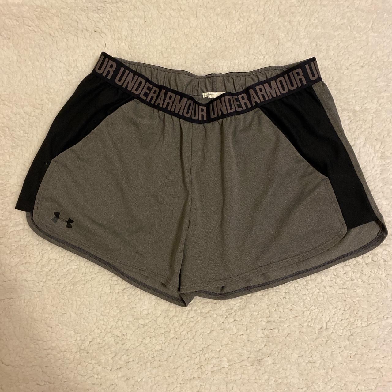 Under Armour grey shorts Size Large sports... Depop