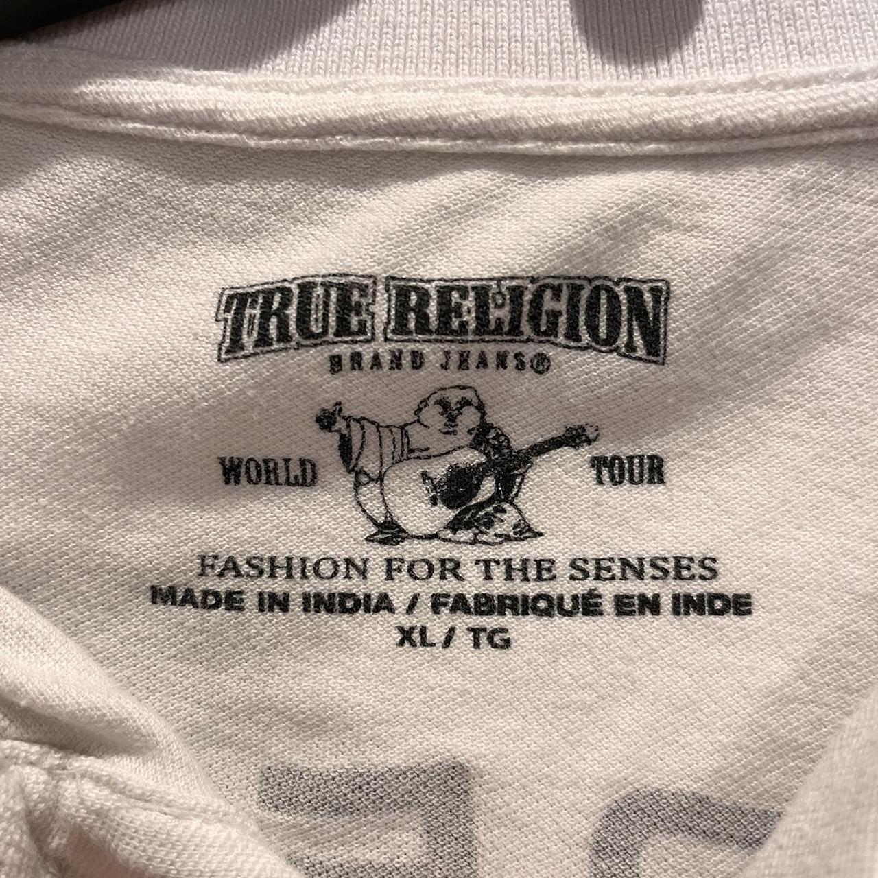 True Religion white polo shirt Size XL... - Depop