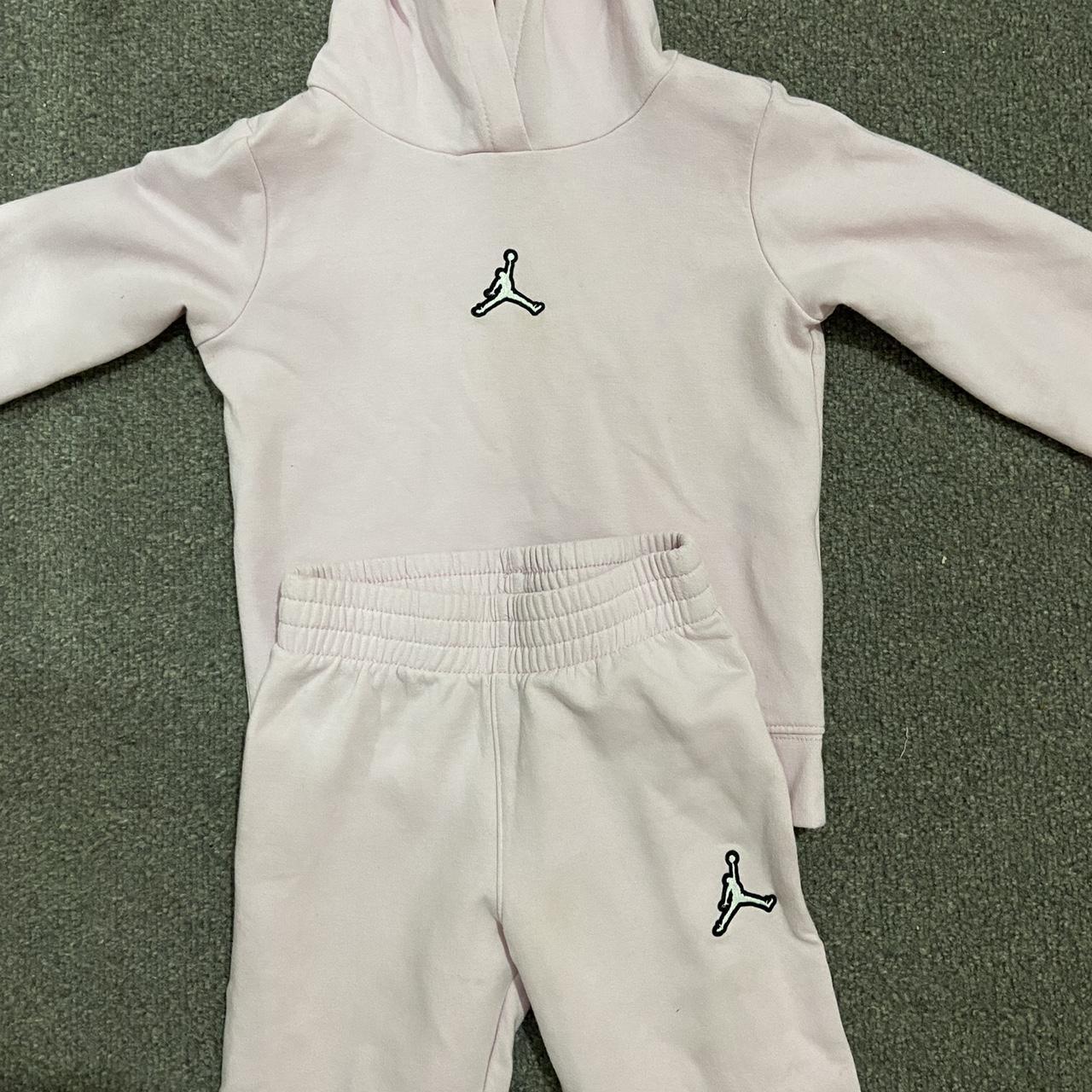 Pink infant girls Jordan tracksuit Good... Depop