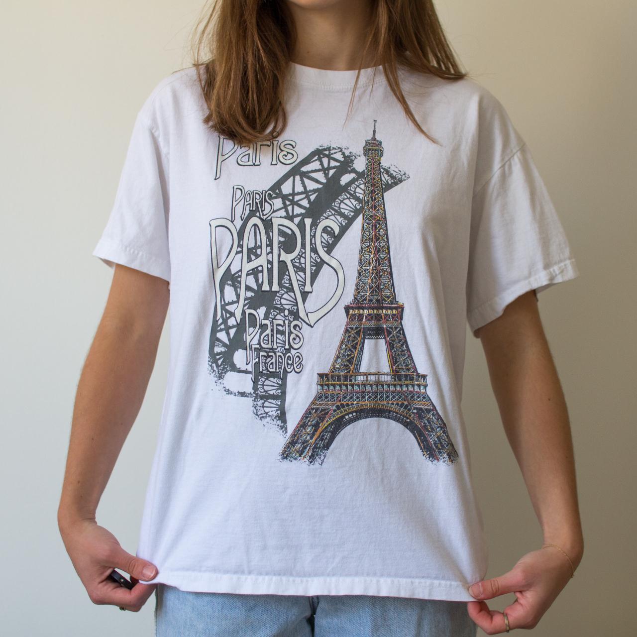 Vintage 1990s Paris T-Shirt · Touristy Paris... - Depop