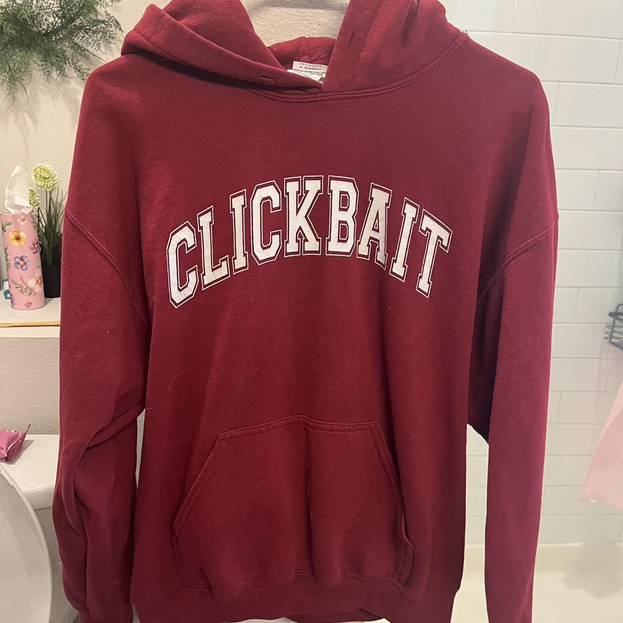 Maroon store clickbait hoodie