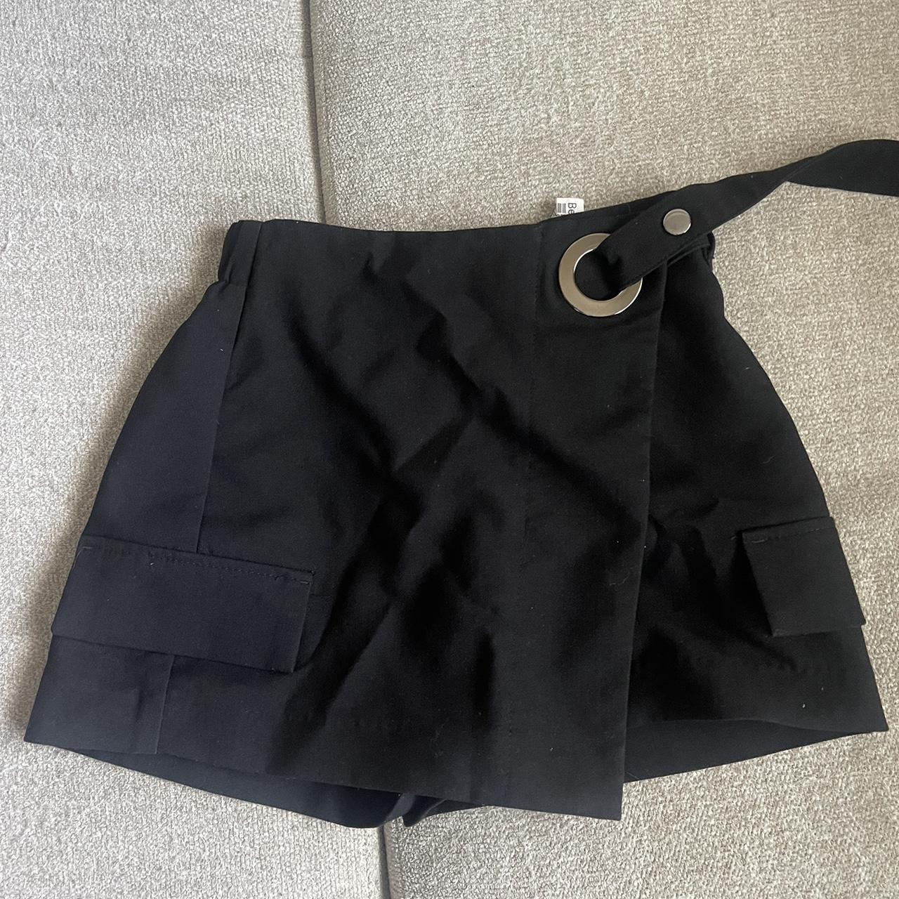 Bershka Black Skort Imagine These With Some Sheer Depop