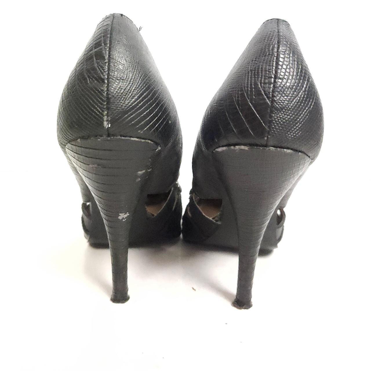 Pierre Fontaine black leather studded stilettos high... - Depop