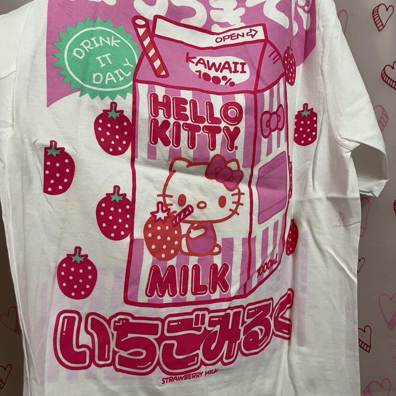 Hello Kitty Strawberry Milk Girls Crop Tank T