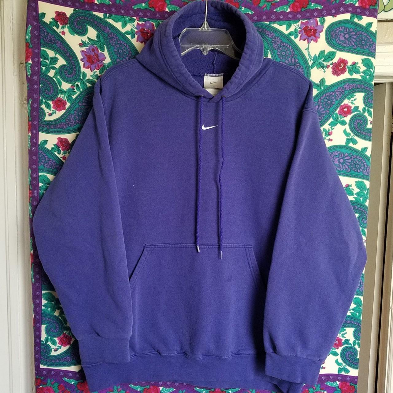 Nike purple swoosh discount hoodie