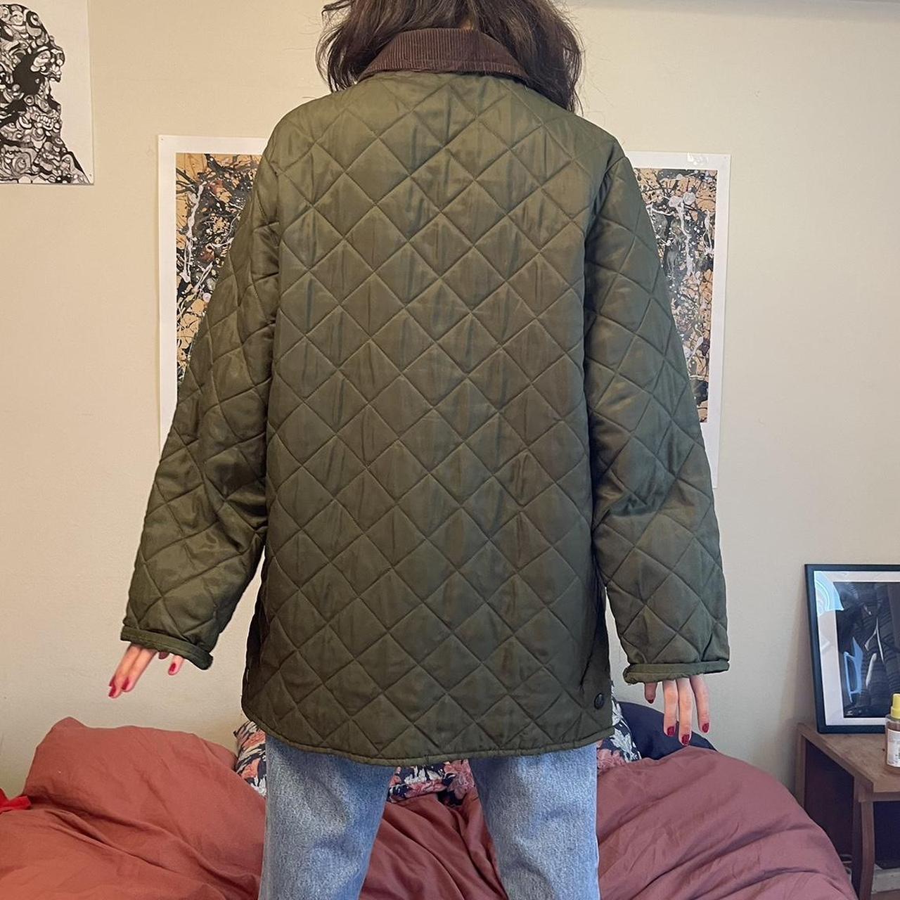 Barbour Women's Green and Brown Jacket Depop