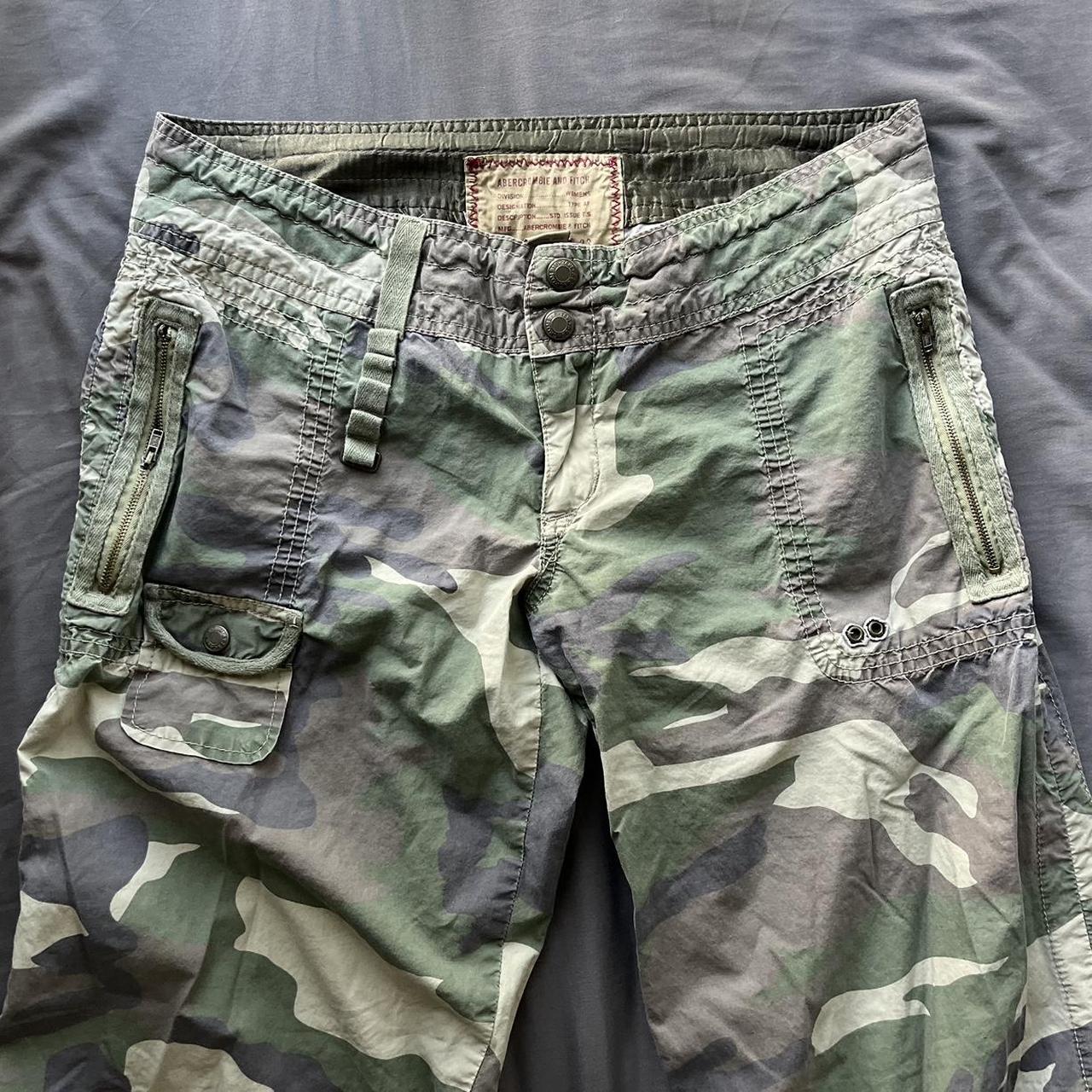 Abercrombie and fitch baggy camo pants lightweight... - Depop