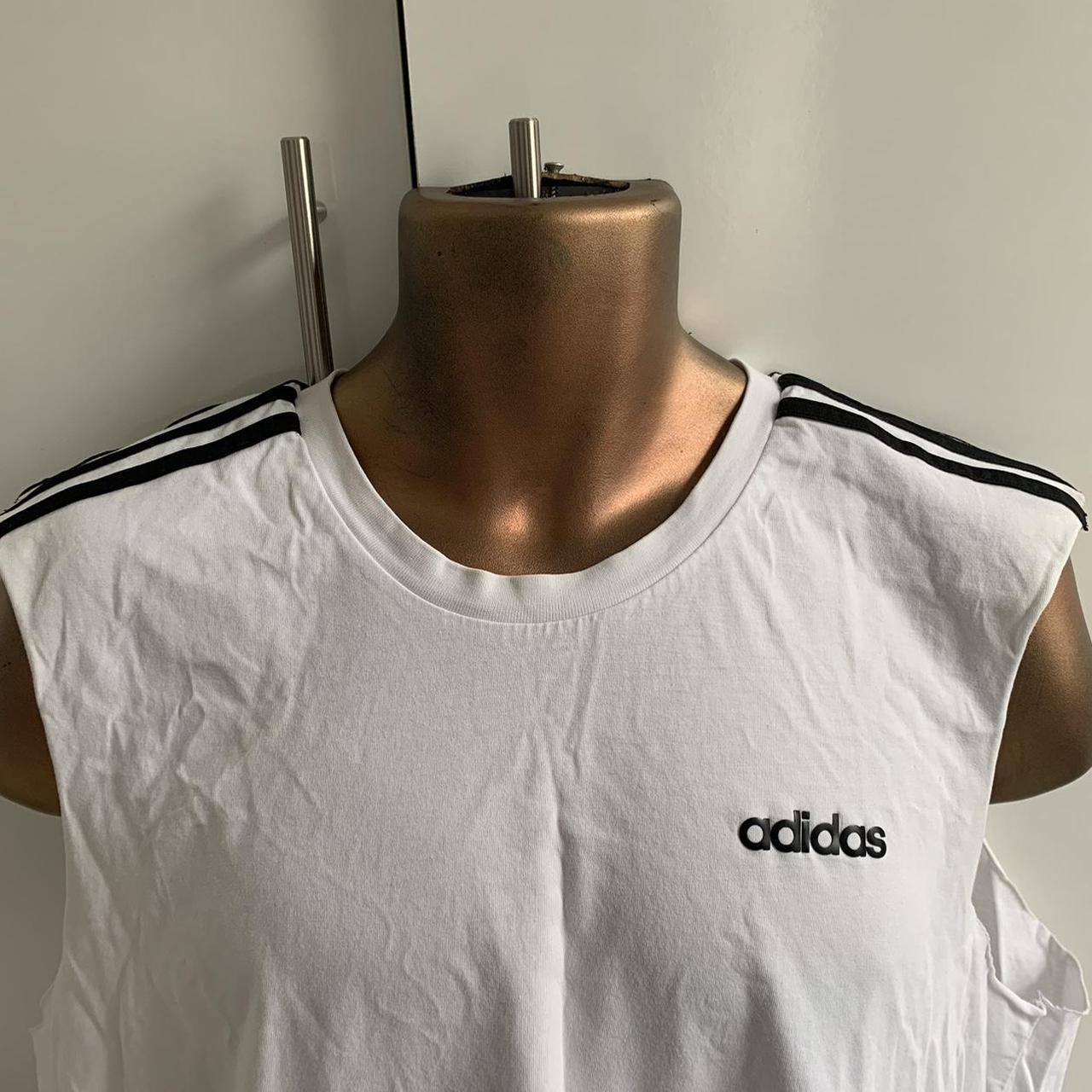 Adidas cut off sleeve tank top All items sent out... - Depop