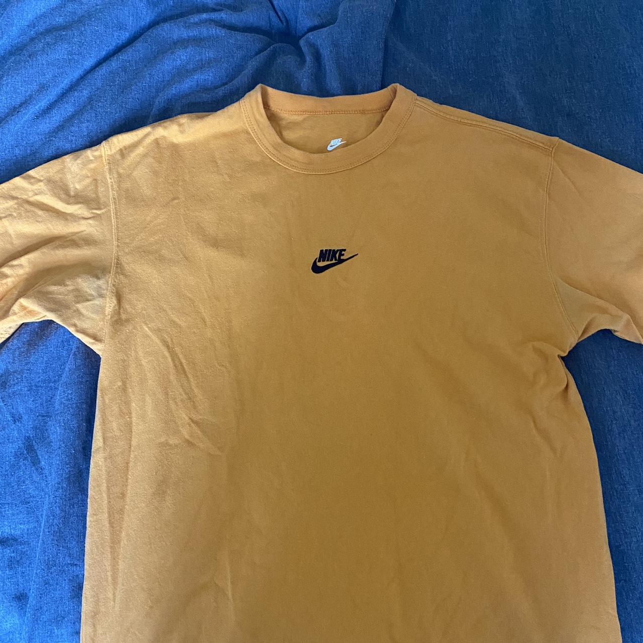 Men’s heavyweight Nike t-shirt in orange Oversized... - Depop