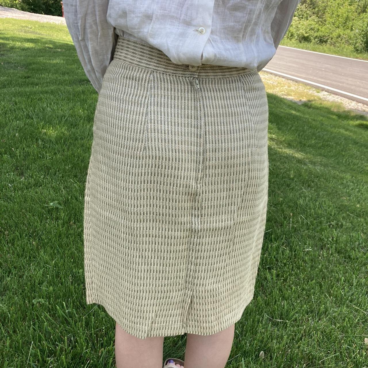 vintage cream colored skirt! can be dressed up or... Depop