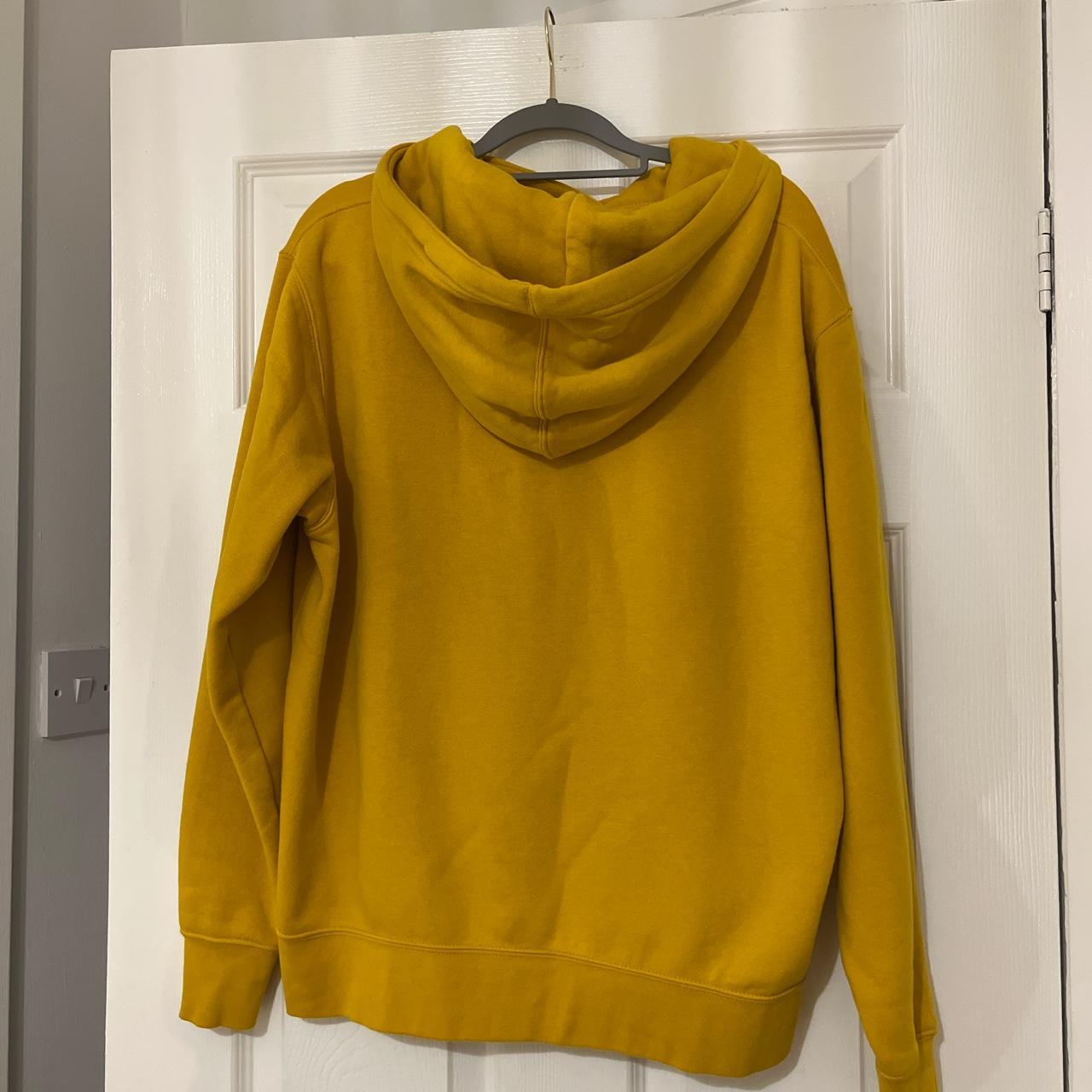 Nike Women's Yellow and White Hoodie Depop