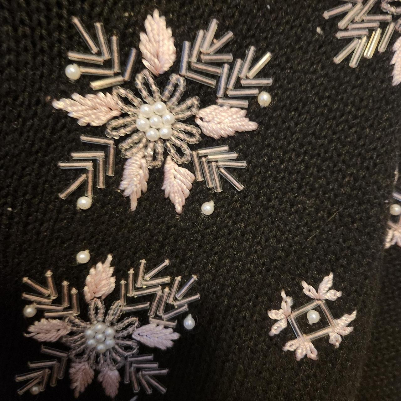 Lane Bryant Women's Sweater Black/Silver L – Black sequin