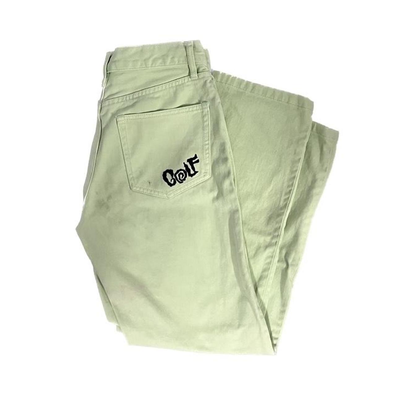 MINT GREEN EMBROIDERED GOLF WANG JEANS , - size 28...