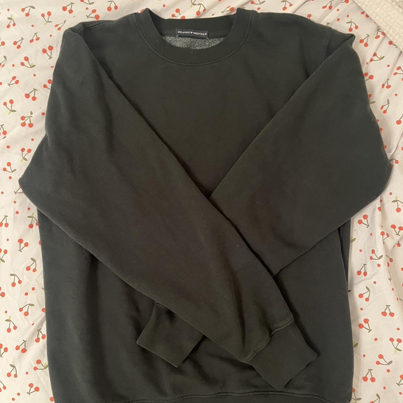 brandy melville green crewneck brand new worn once... Depop