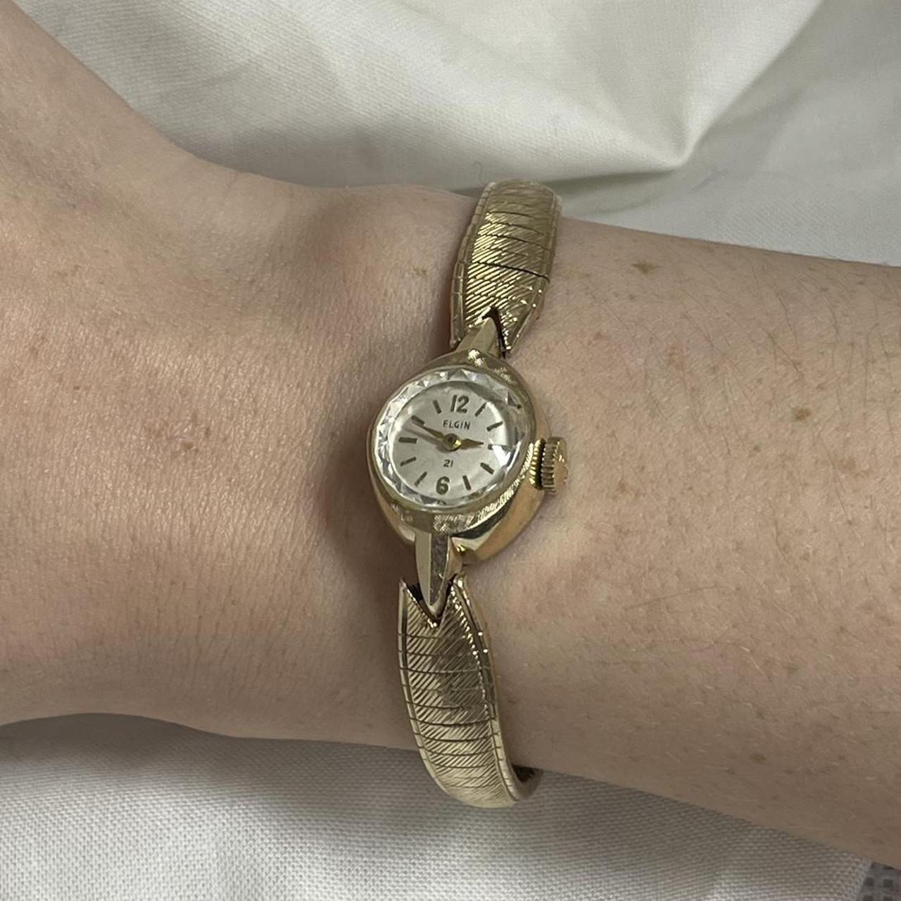 Strap Elgin Antique Ladies Rolex Vintage Ladies Elgin Diamond