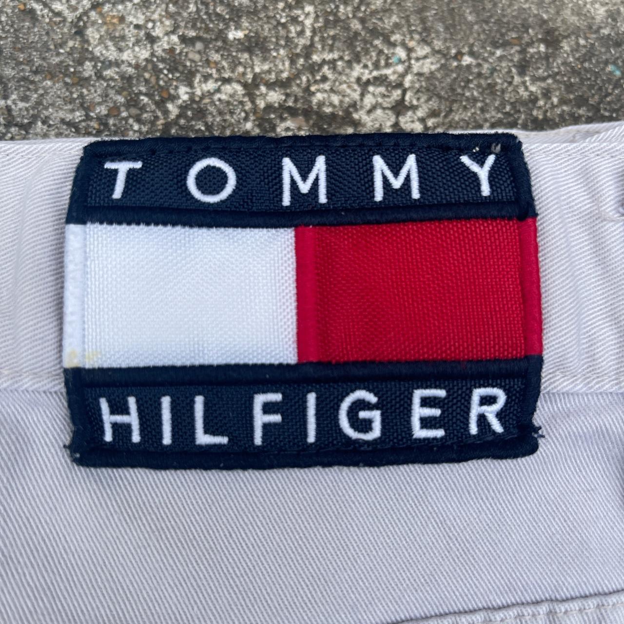 Tommy Hilfiger Men's Cream and Khaki Trousers | Depop