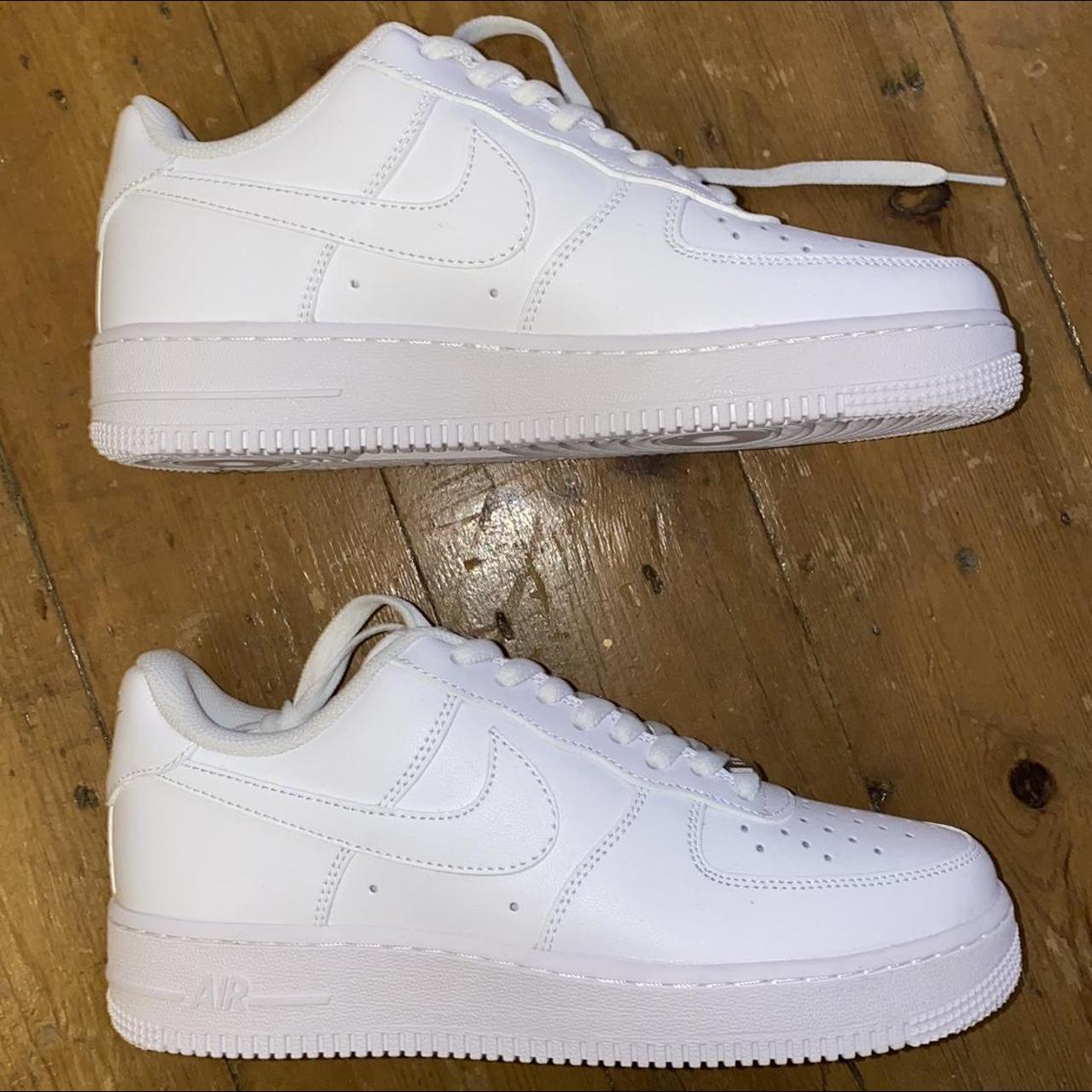 Nike white Air Force 1, size 6.5. Perfect condition... - Depop