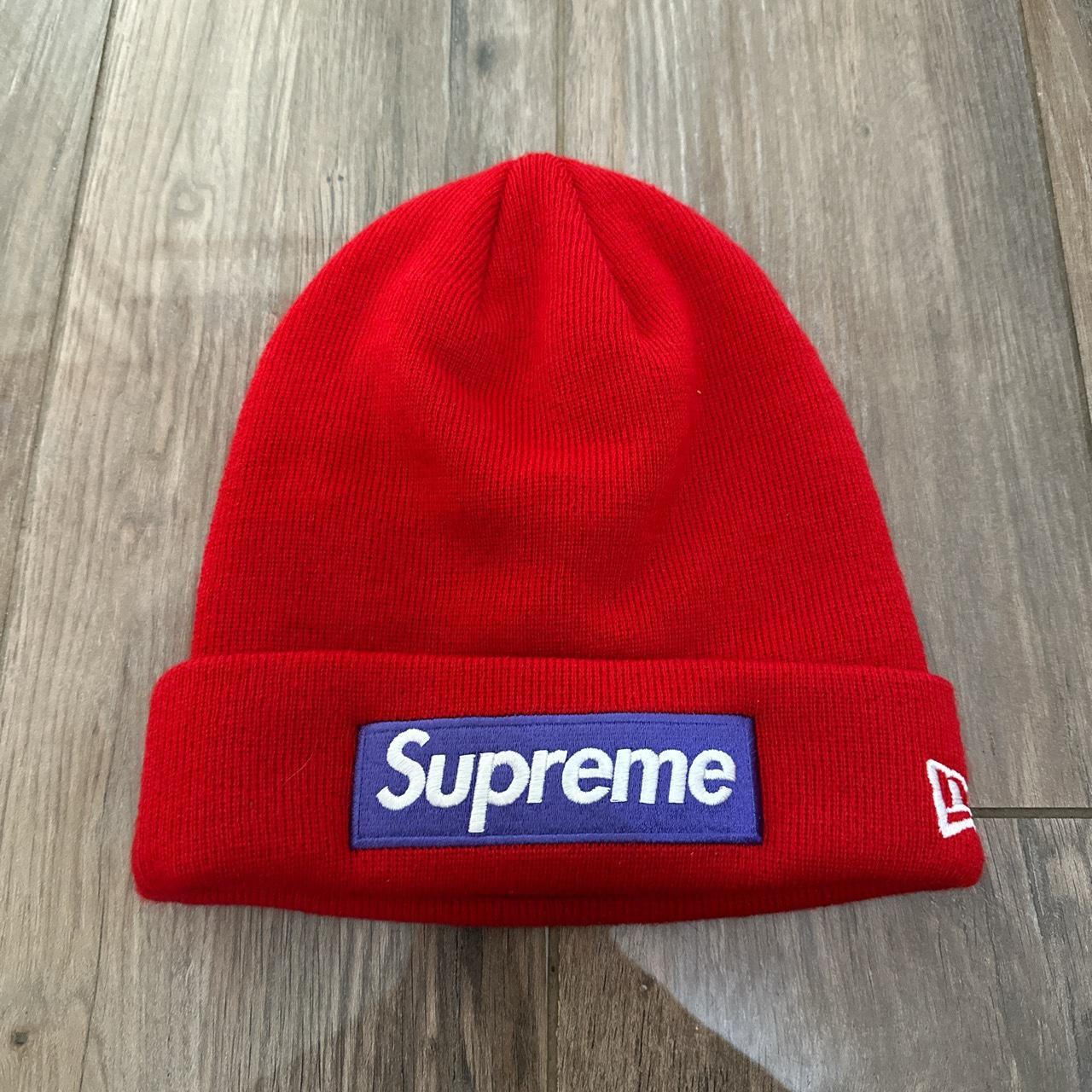 Supreme New Era Box Logo Beanie (FW17) Condition... - Depop