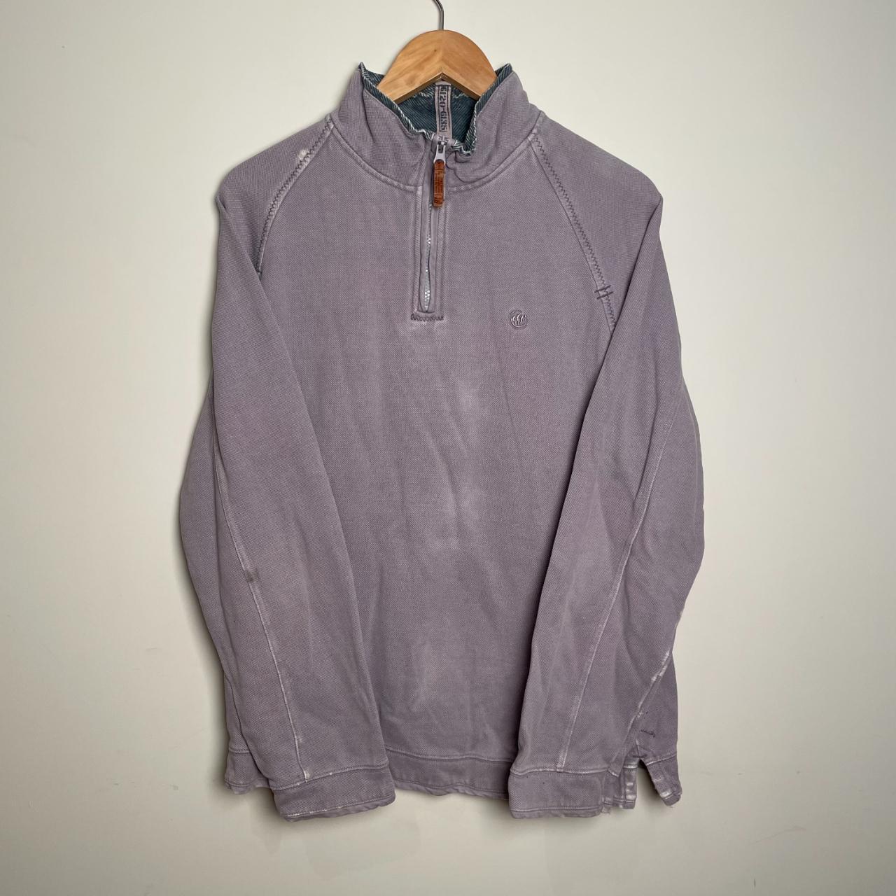 Fat Face Men's Purple Quarter Zip Jacket Jumper... - Depop