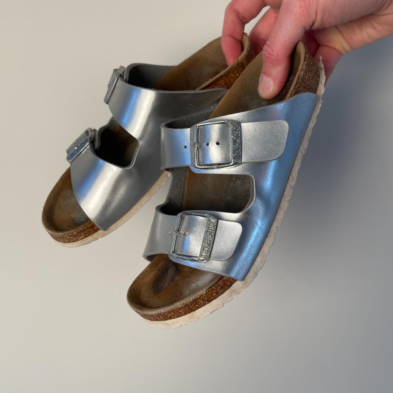 vintage metallic black birkenstocks
