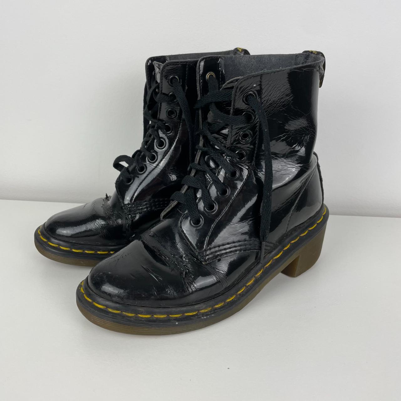 Black patent hot sale leather docs