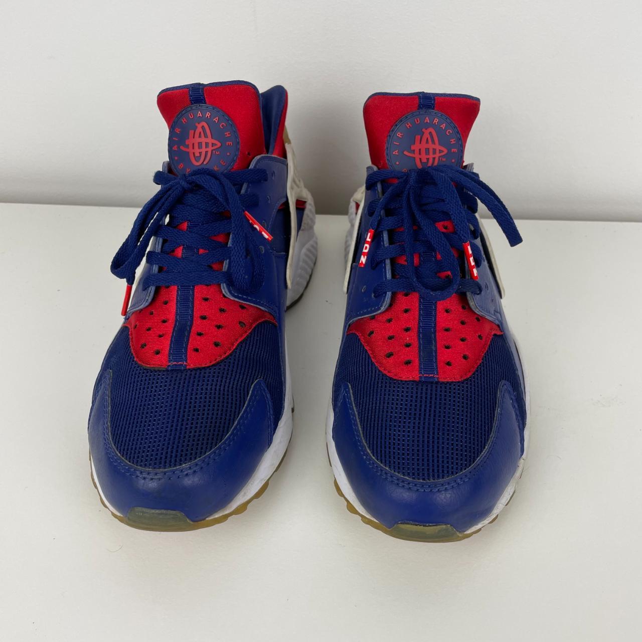 huaraches blue and red