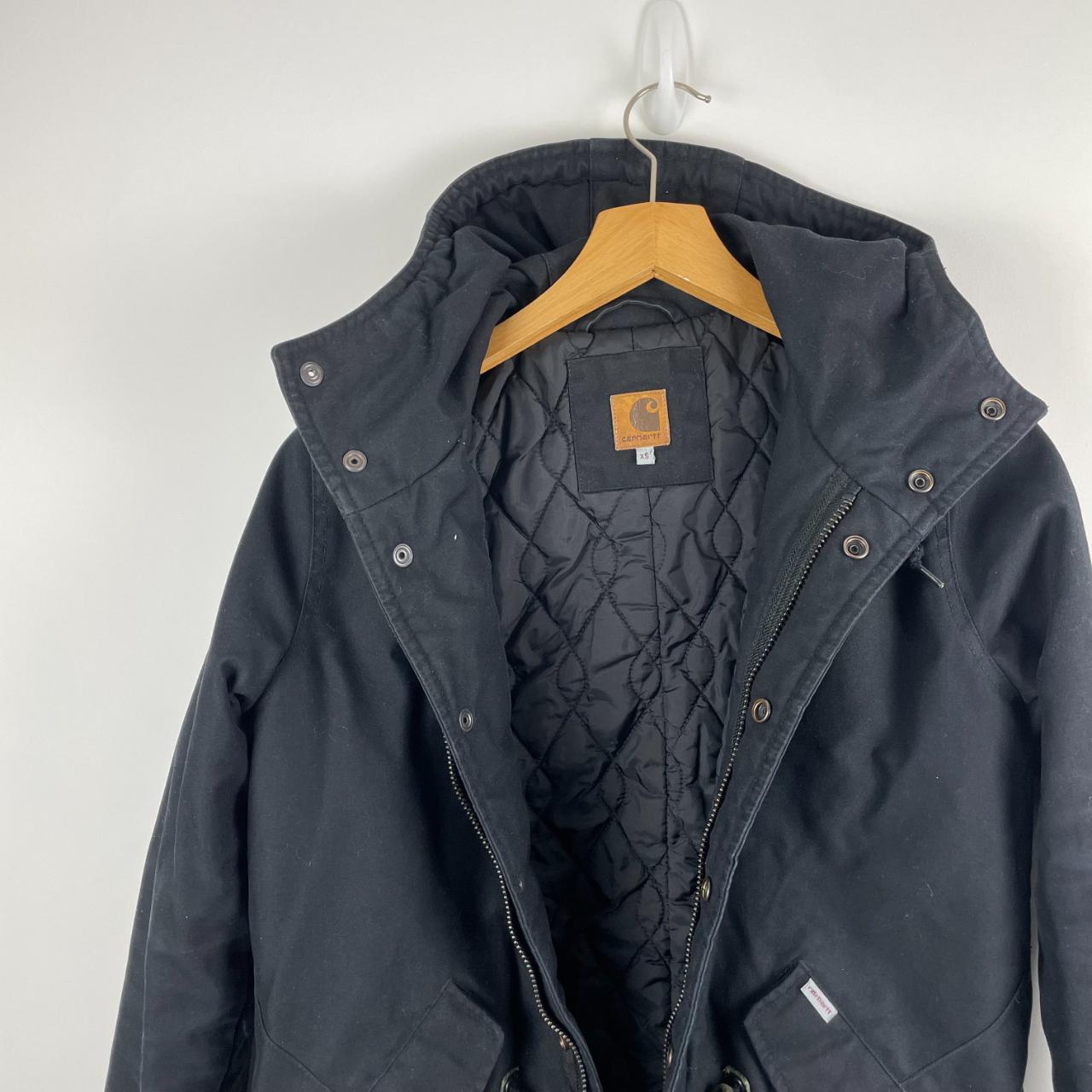 Carhartt W Clash Parka Black Jacket Coat Quilted | Depop