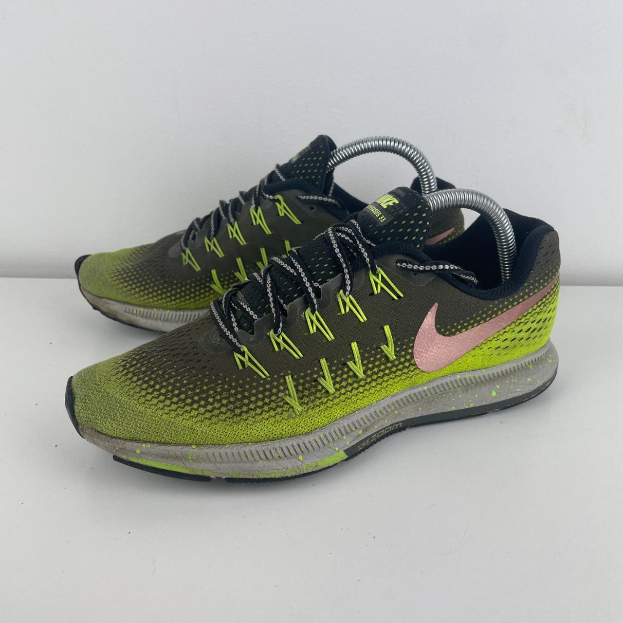 Nike Zoom Pegasus 33 Shield H2O Repel Khaki Volt. Depop