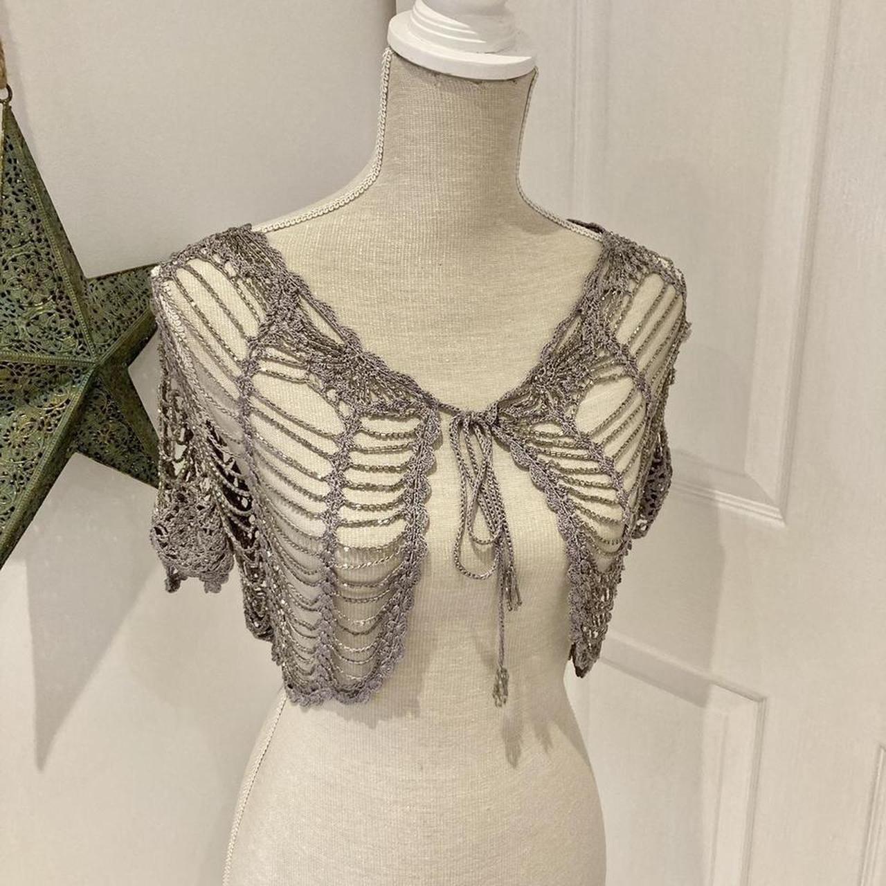 Silver 2025 beaded shrug