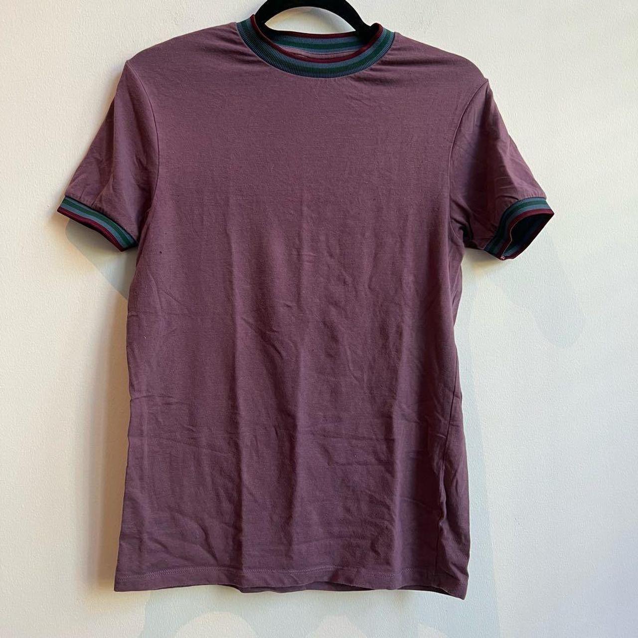 ASOS Eggplant Purple Retro Ringer Boyfriend Fit... Depop