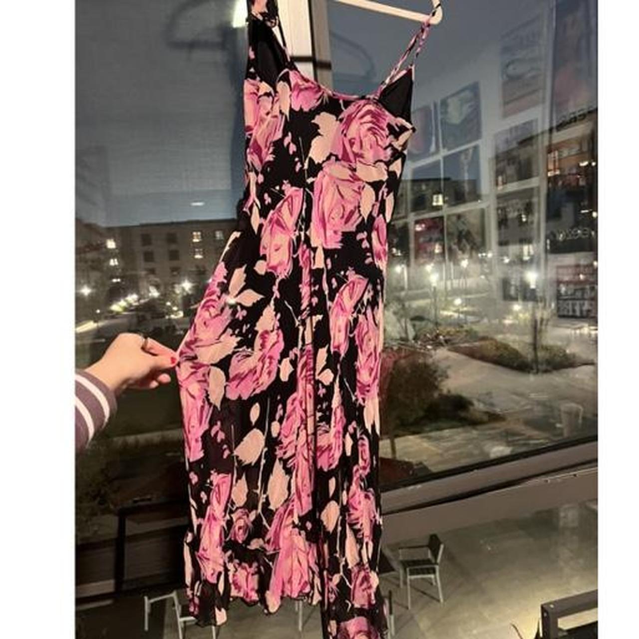 Betsey Johnson Women's Black and Pink Dress | Depop