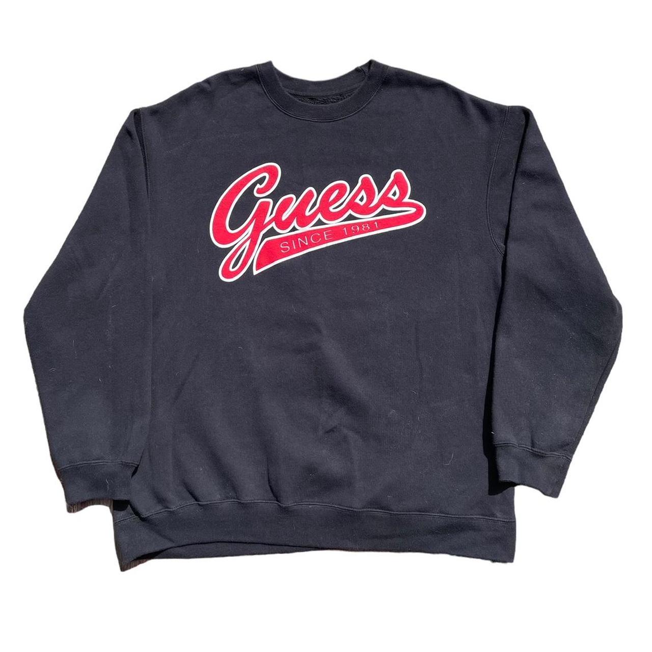 Red discount guess sweatshirt