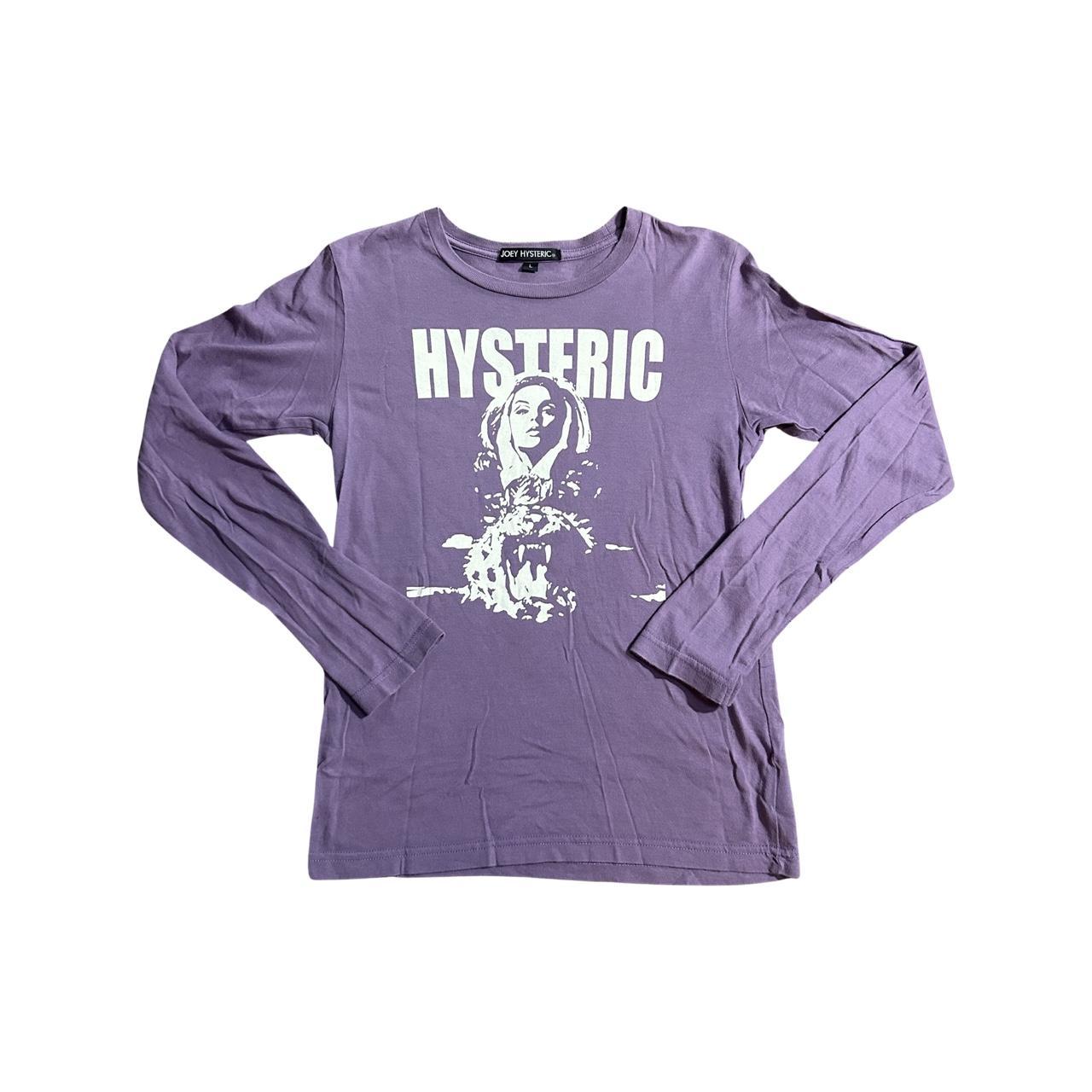 Hysteric Glamour Women's White and Purple Shirt | Depop