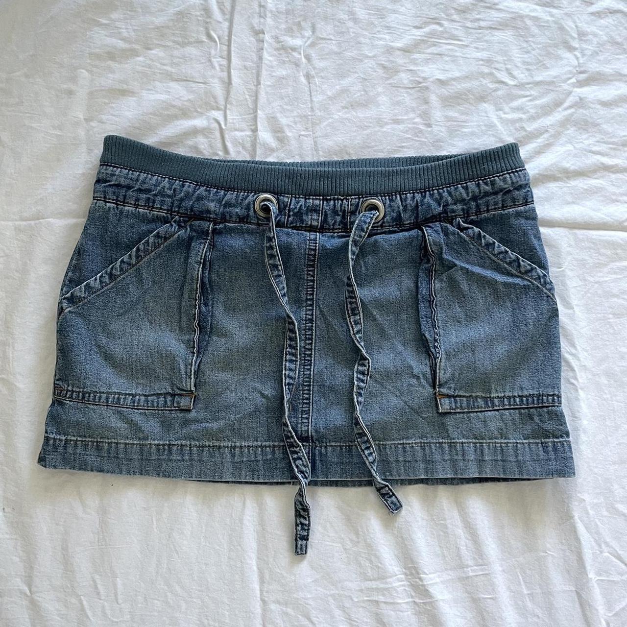 Cybergrunge Denim Cargo Mini Skirt Super Cute Low Depop