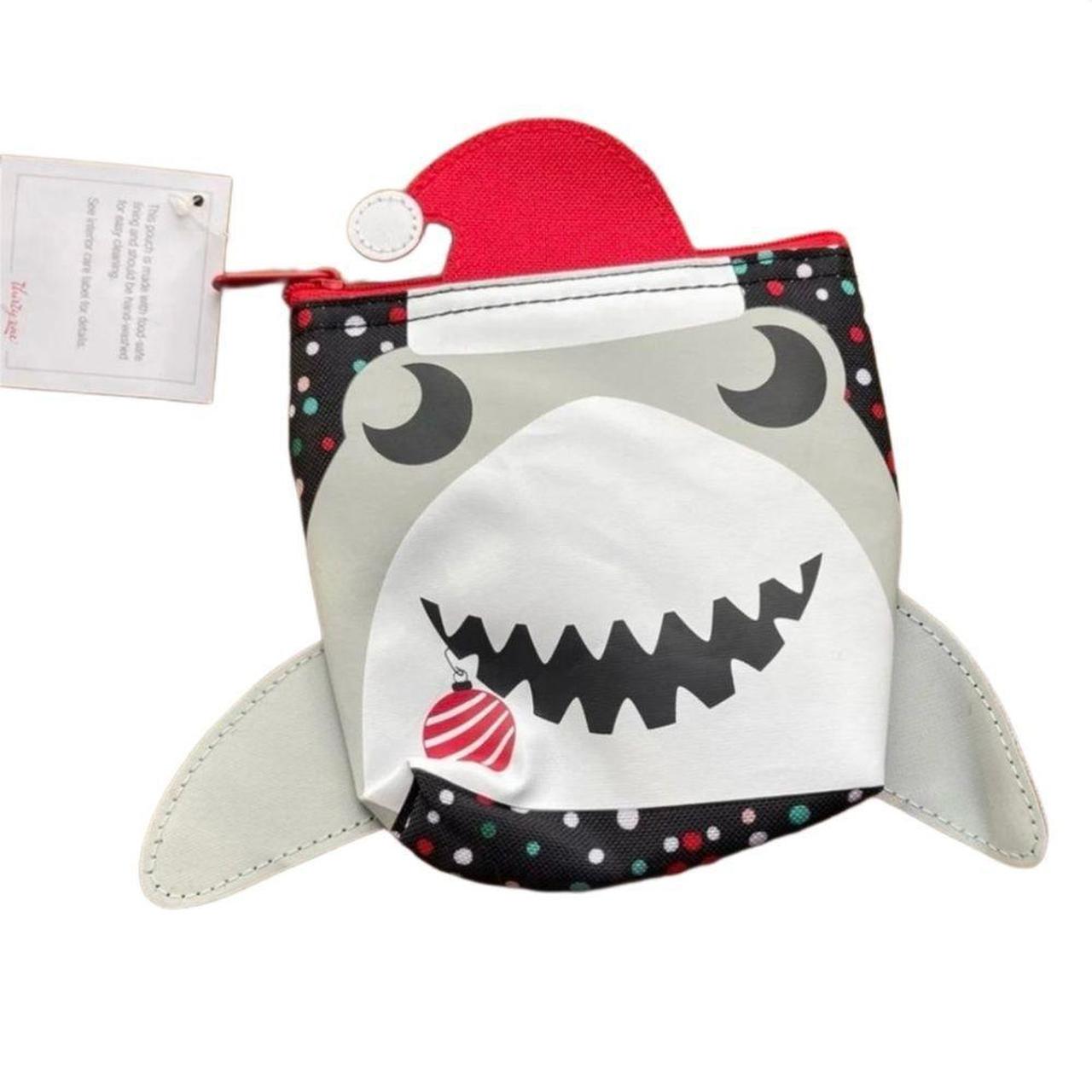 Thirty One Shark Cool Zip Snacker with Santa hat Depop