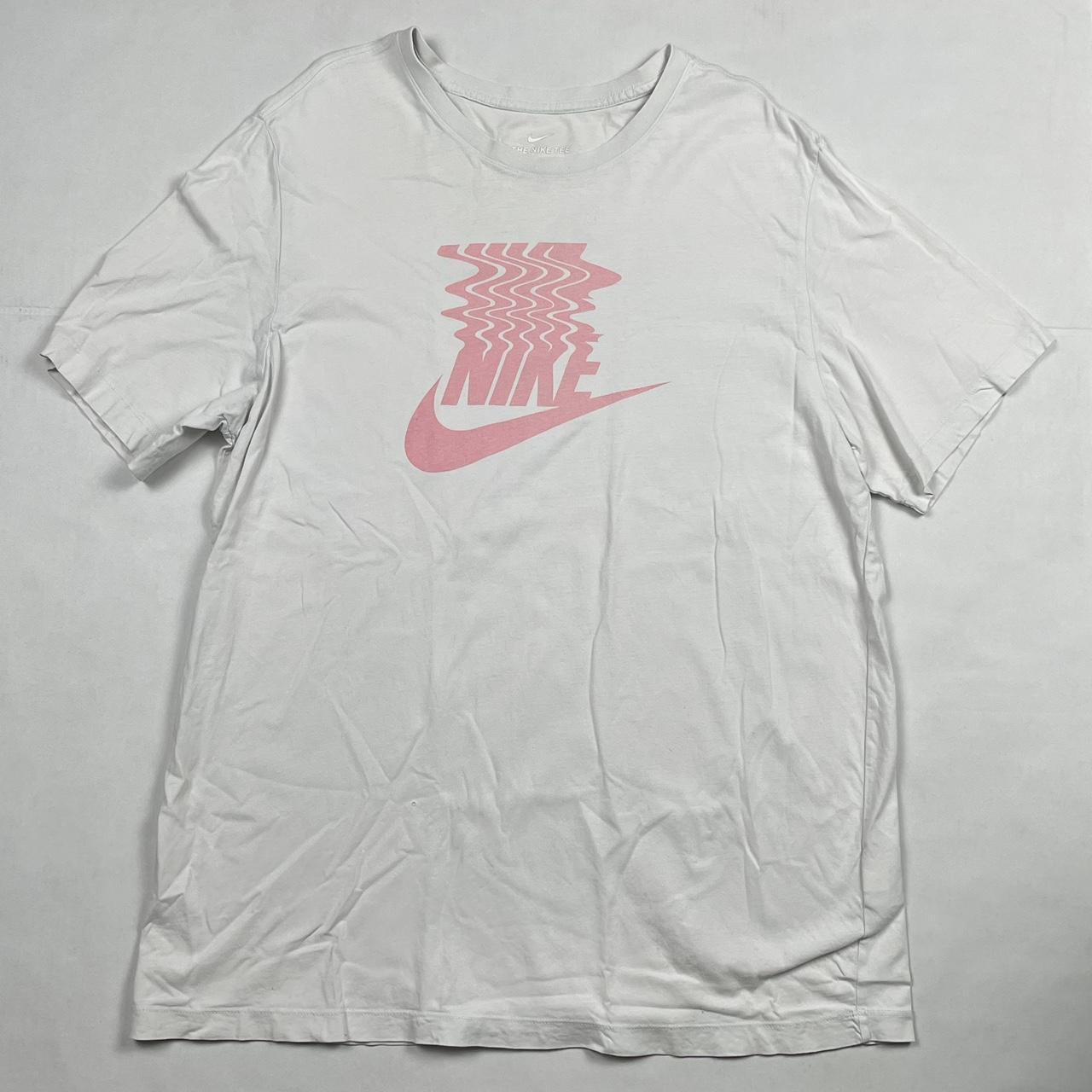 pink and gray nike shirt
