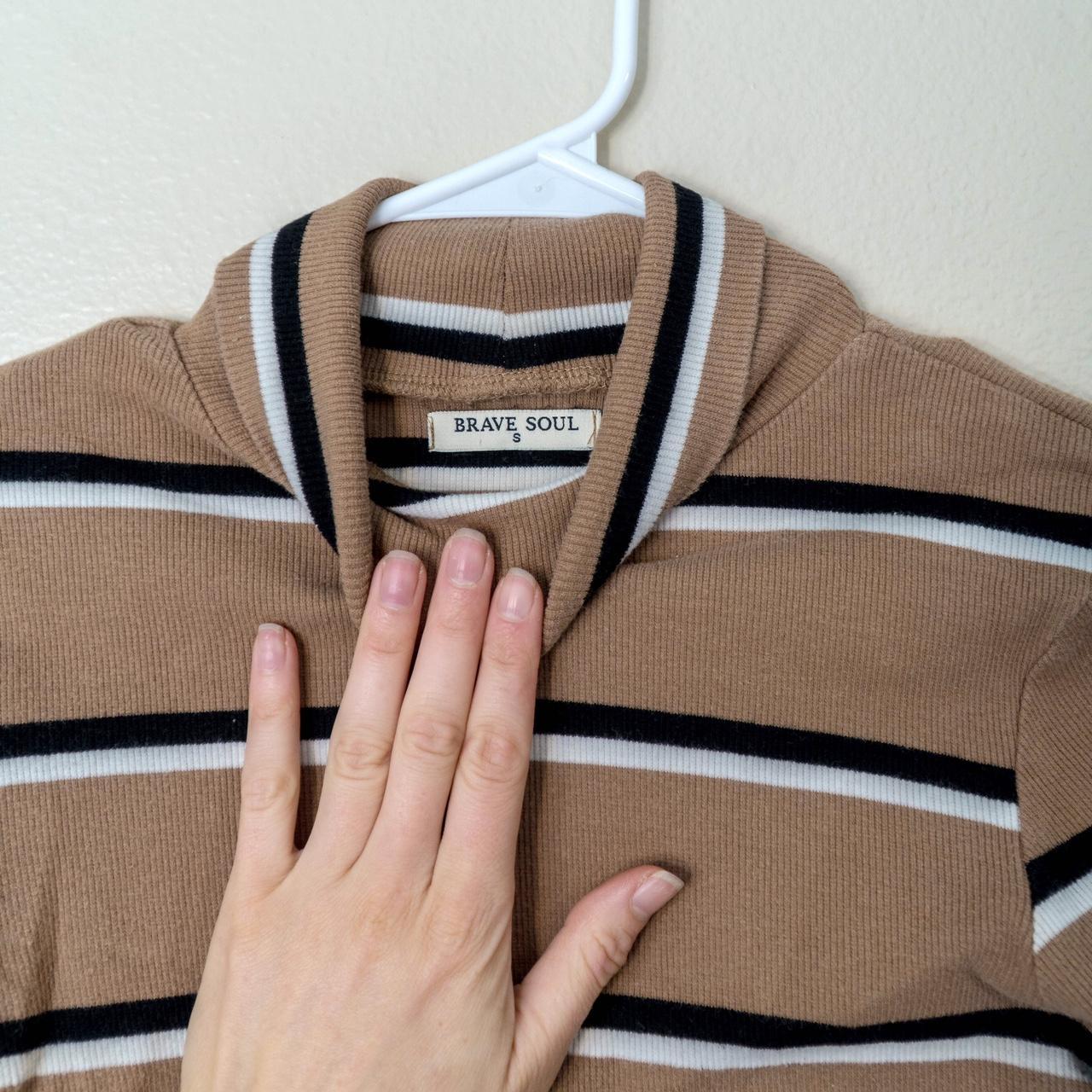 Brave Soul Women's Tan and Brown Jumper (2)