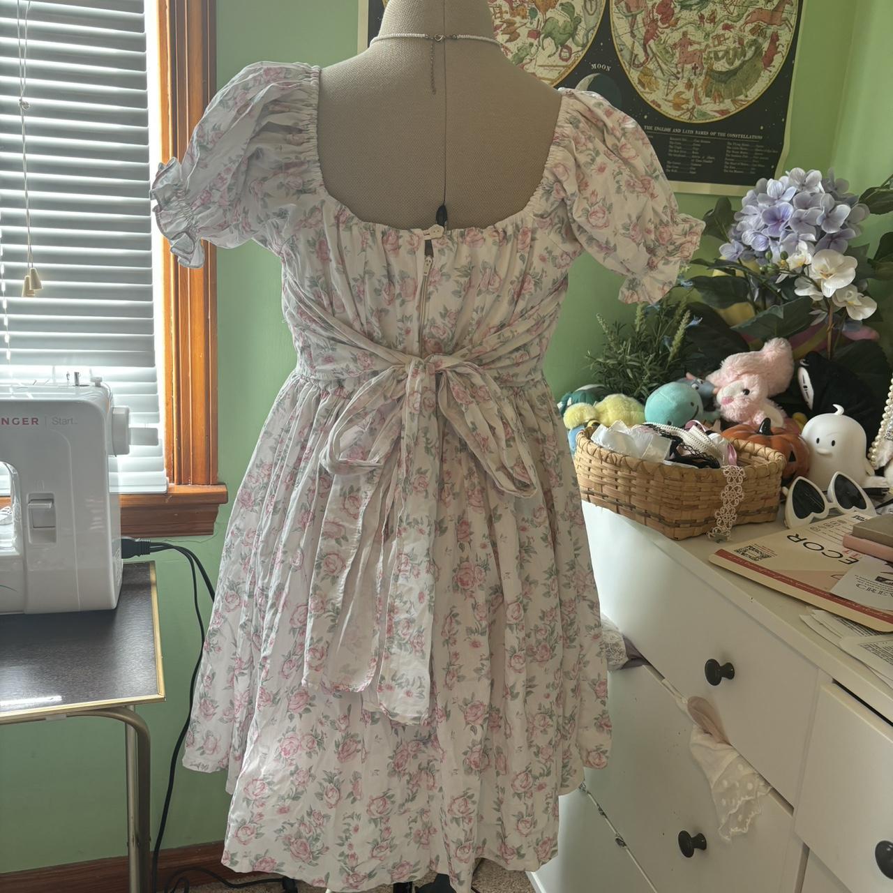 Bonne Chance Pink Floral Dress This dress is... - Depop