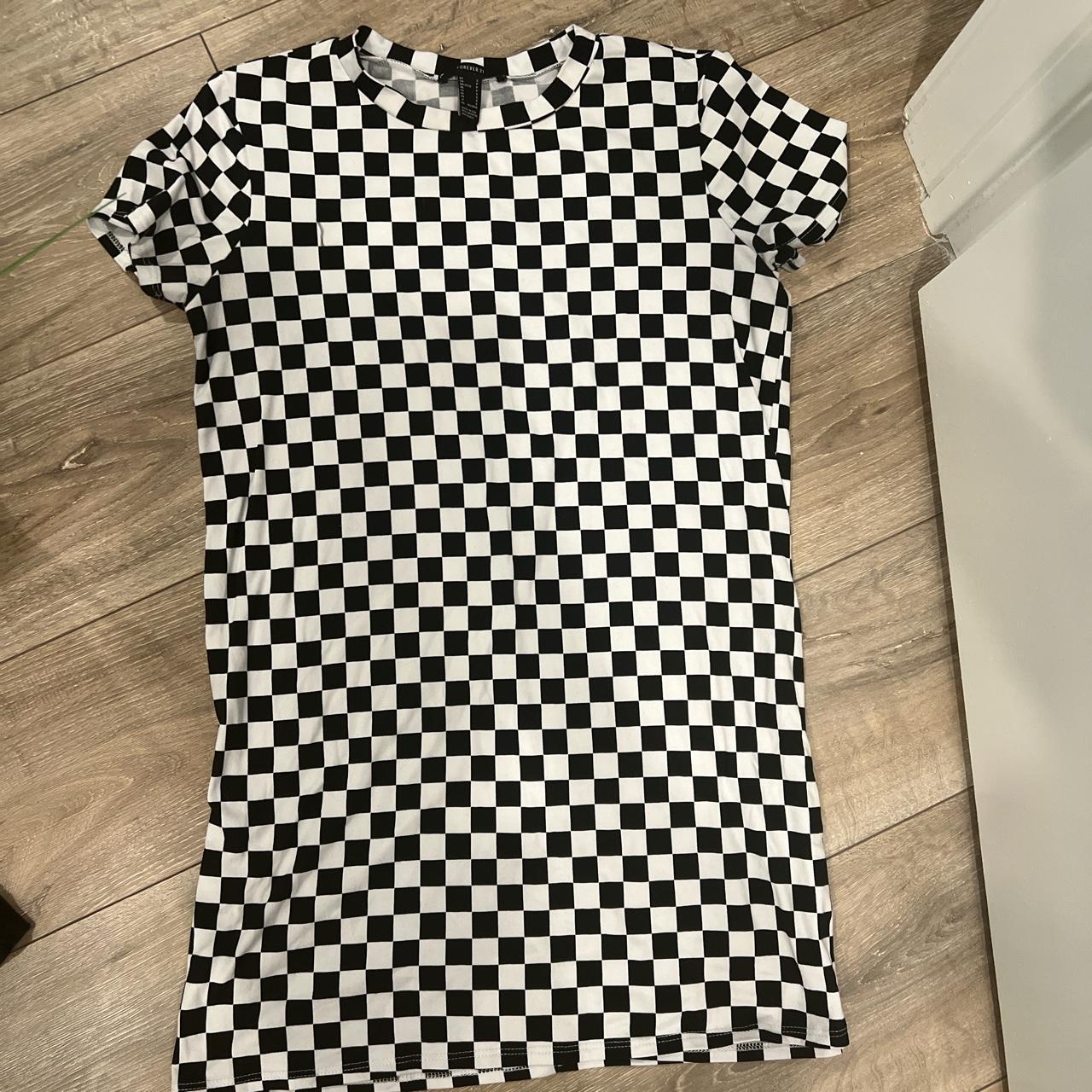 Checkerboard t cheap shirt dress