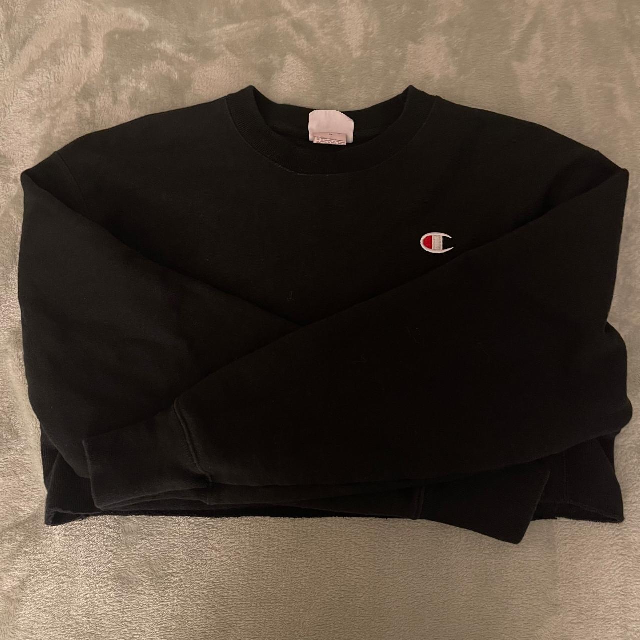 Champion Women's Black Jumper | Depop