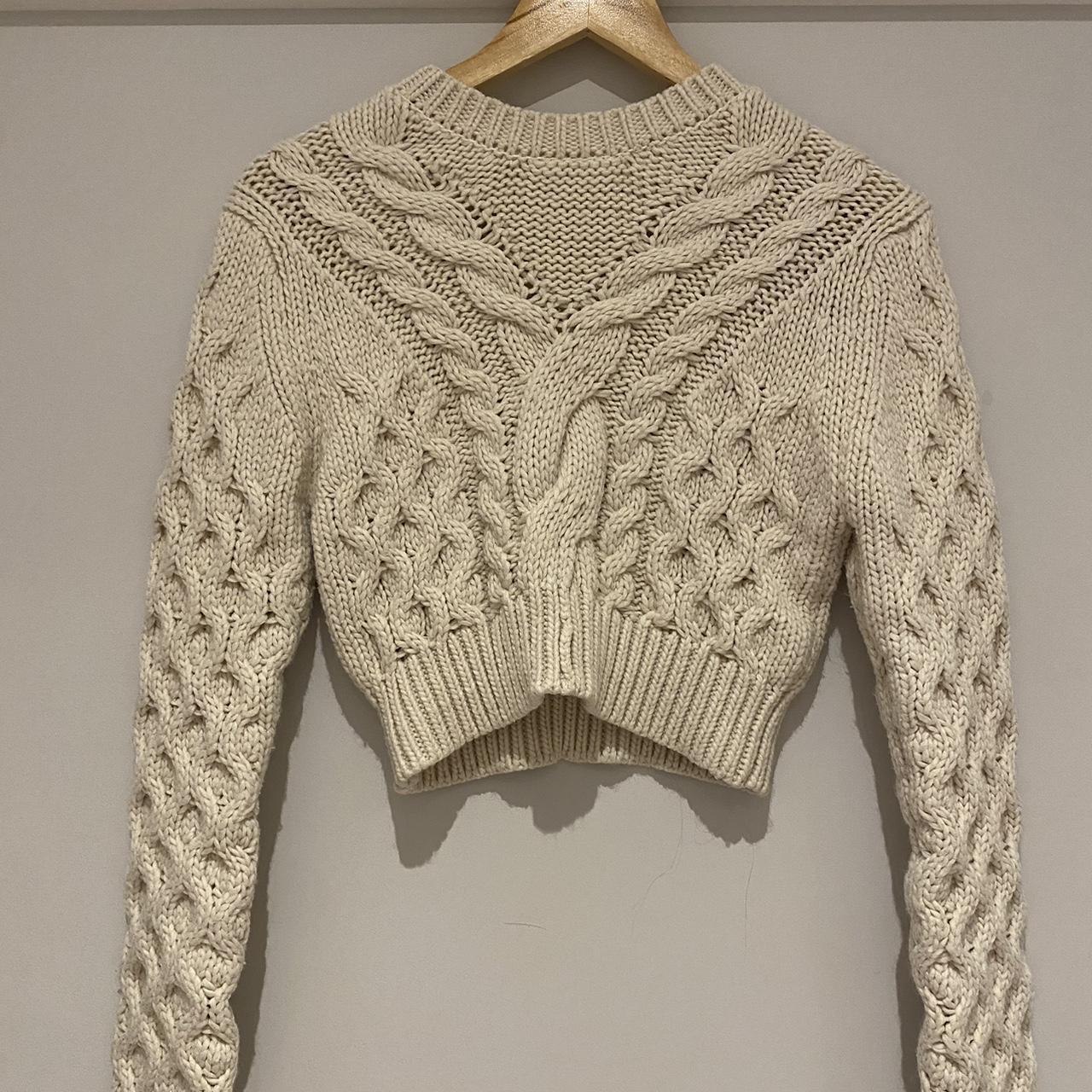 Zara Cable Knit Jumper Depop