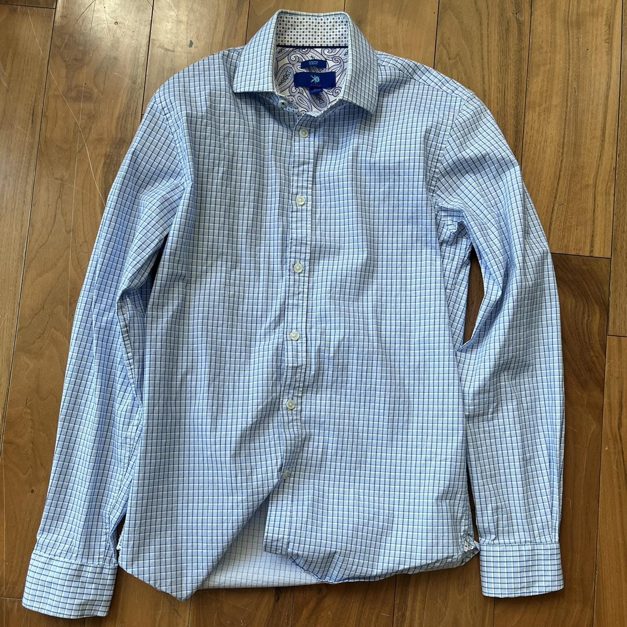 Men’s Egara dress shirt stretch slim fit size 15 34/35 - Depop