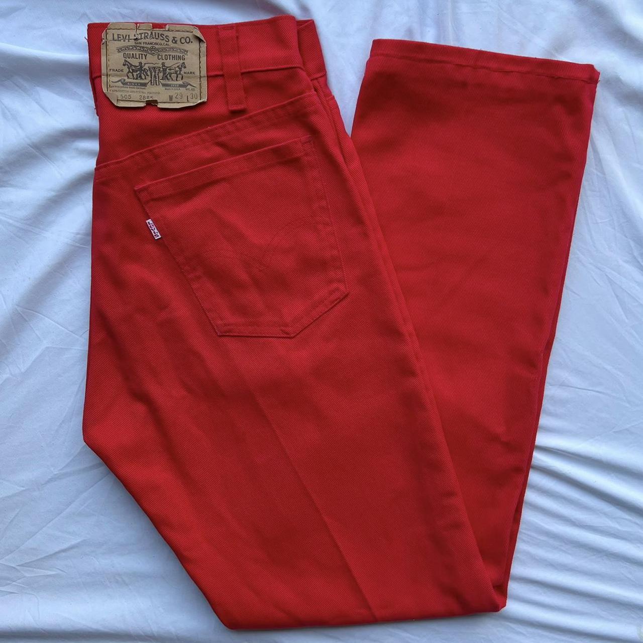 Levi's Men's Red Jeans | Depop