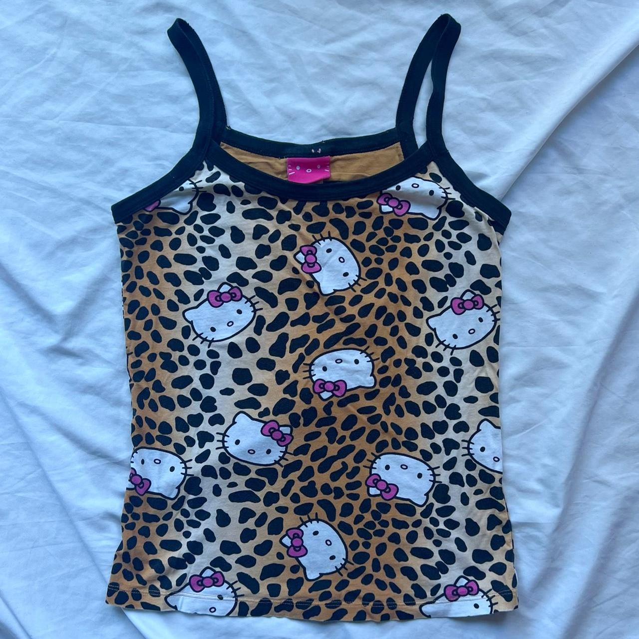 Cheetah print hello kitty women’s sleep wear 2011... - Depop