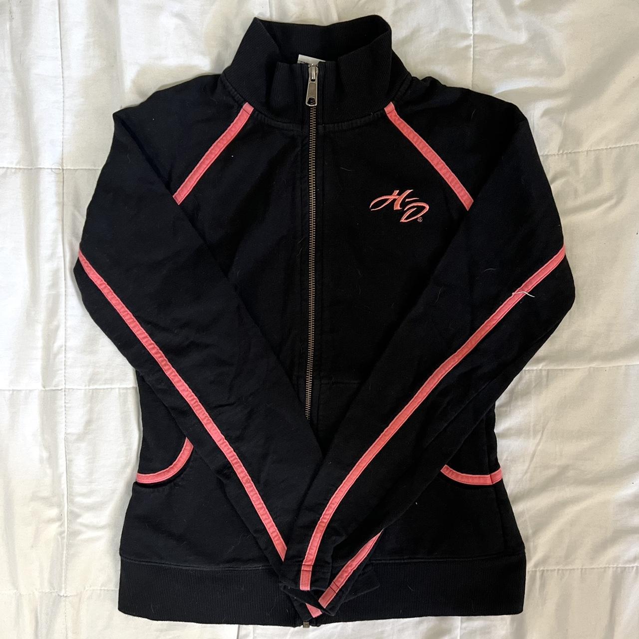 black and pink harley davidson jacket